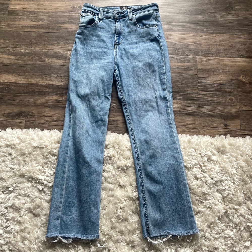 BDG Kickflare high rise cropped jeans